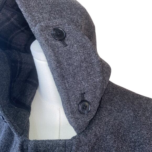 Uniqlo Duffle Coat, Toggle Coat, Mid length, Grey, Wool Blend, S, Small - Picture 4 of 10